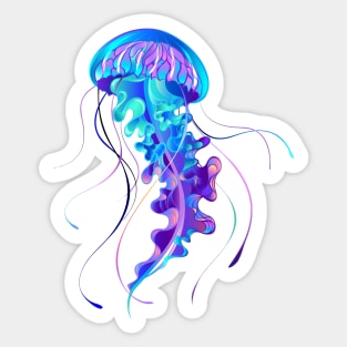 Large Glowing Jellyfish Sticker